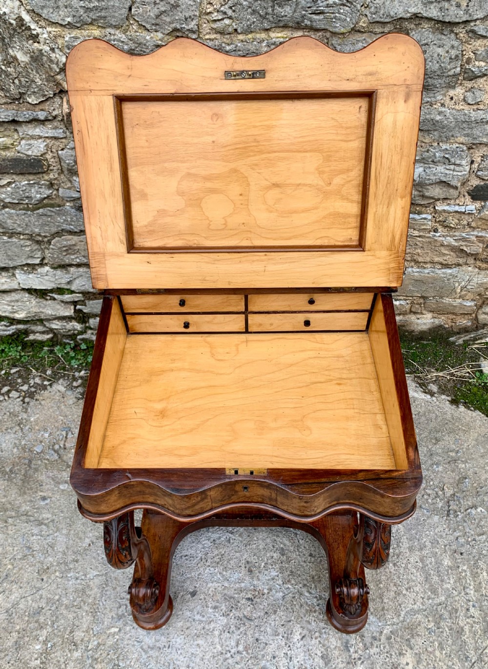 Victorian Burr Walnut Davenport Desk View VIII