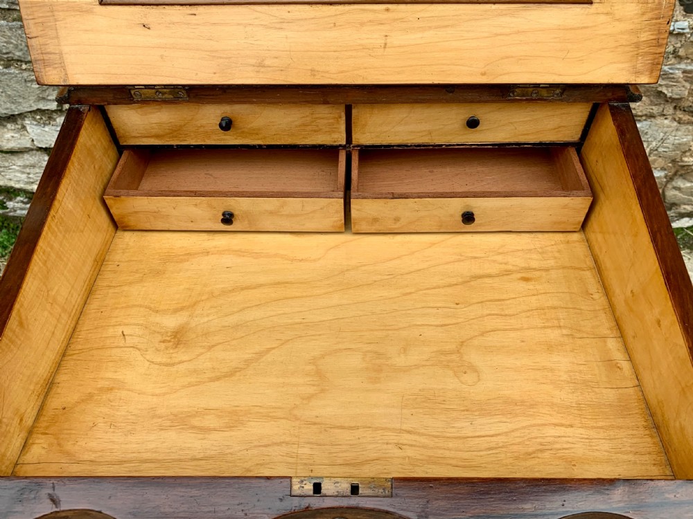 Victorian Burr Walnut Davenport Desk View IX