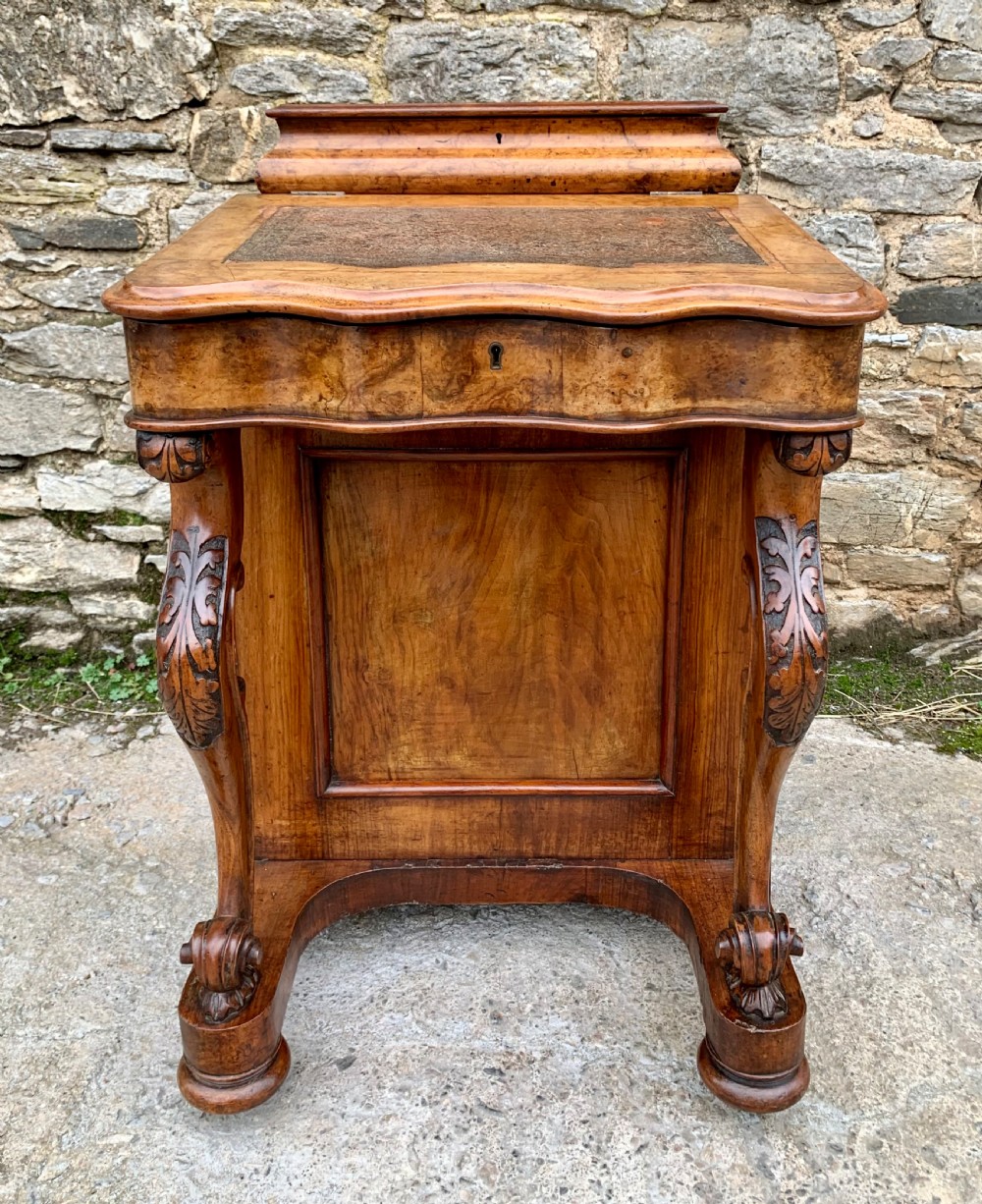 Victorian Burr Walnut Davenport Desk View X