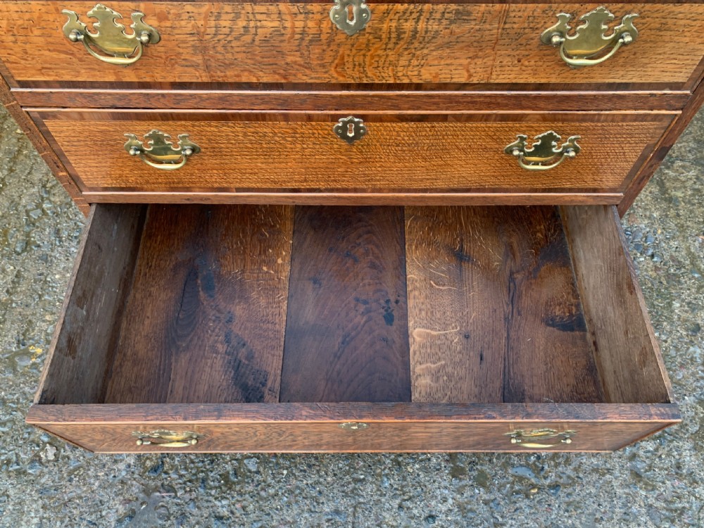 Georgian Oak Cross Banded Bureau View XII