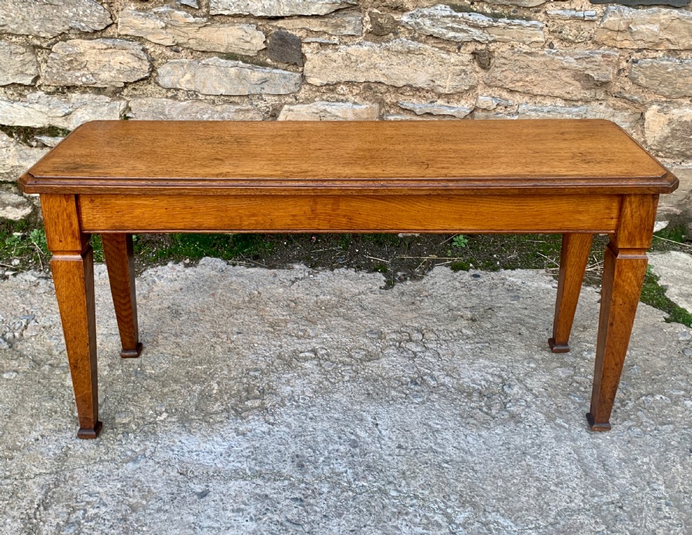 Arts and Crafts Oak Window Bench Seat