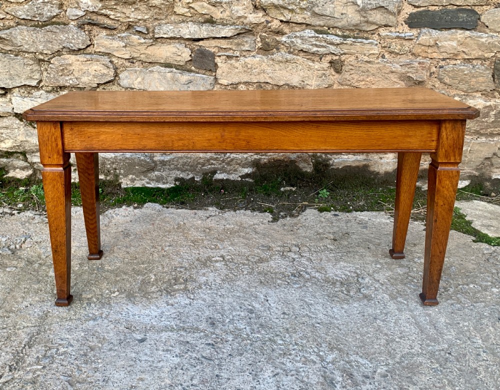 Arts and Crafts Oak Window Bench Seat View III