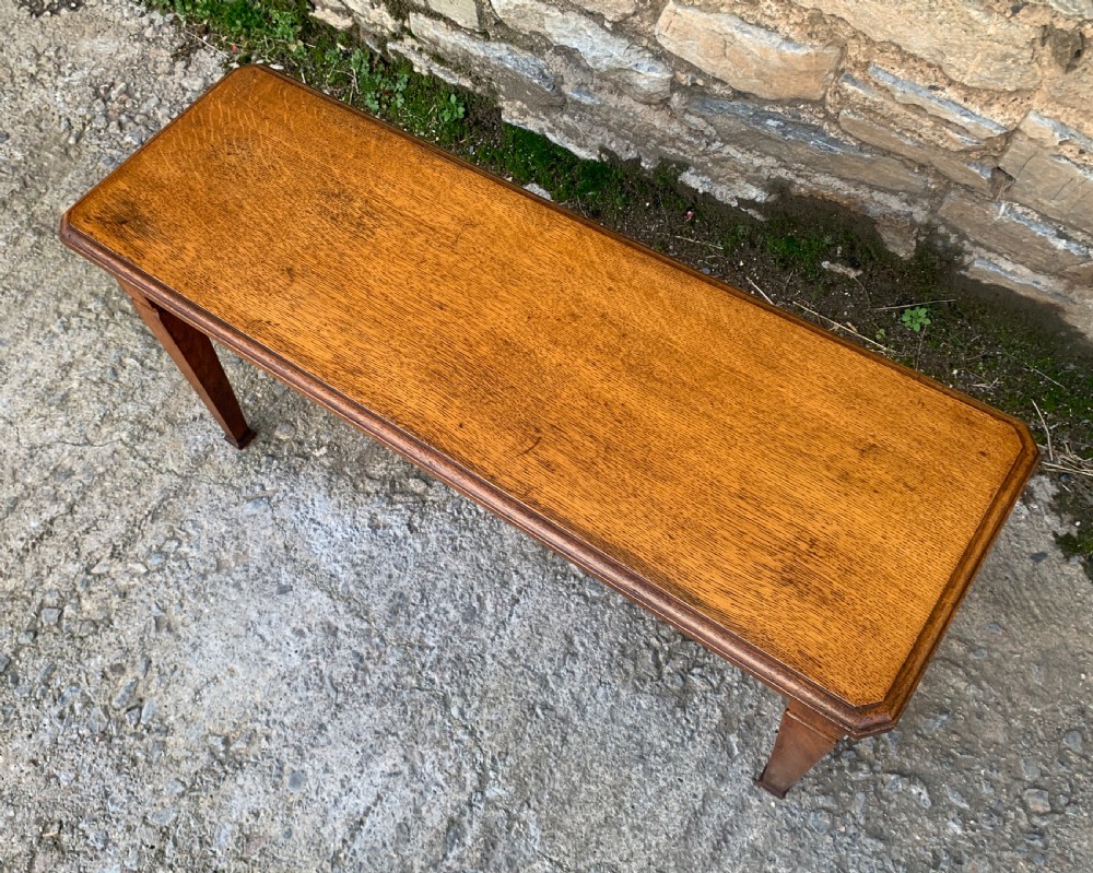 Arts and Crafts Oak Window Bench Seat View IV