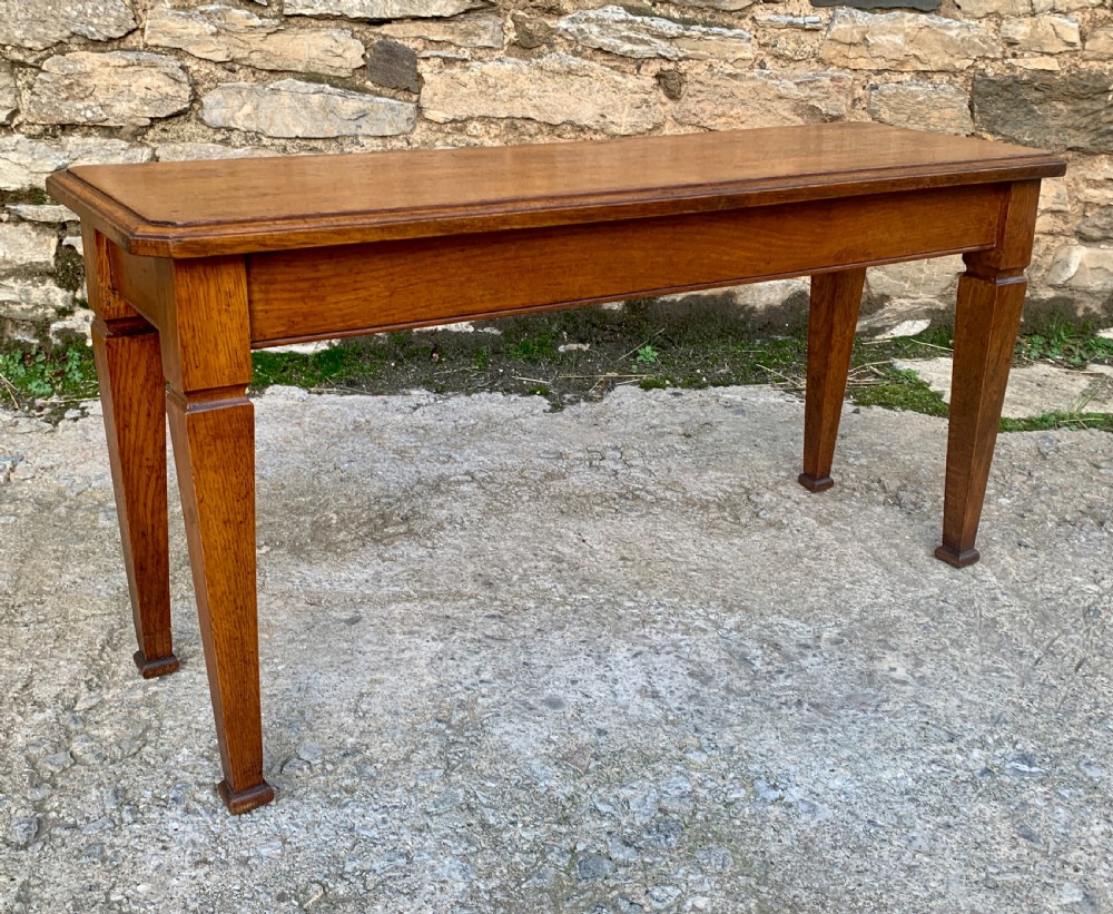 Arts and Crafts Oak Window Bench Seat View V