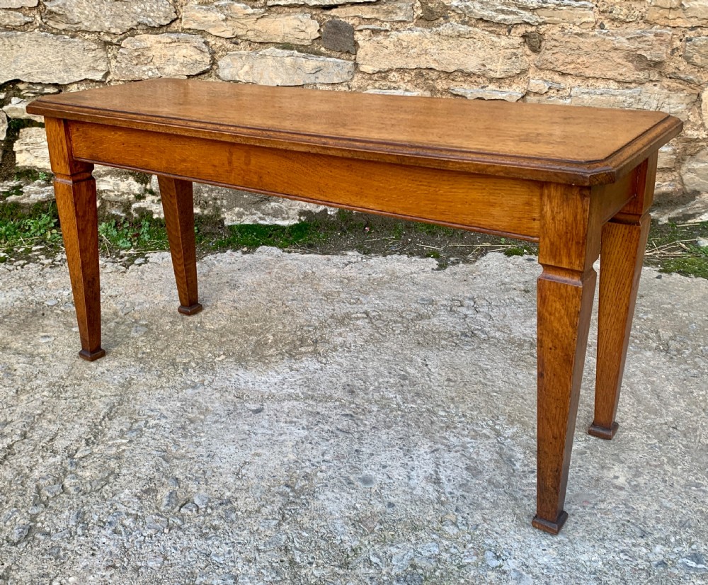Arts and Crafts Oak Window Bench Seat View VI