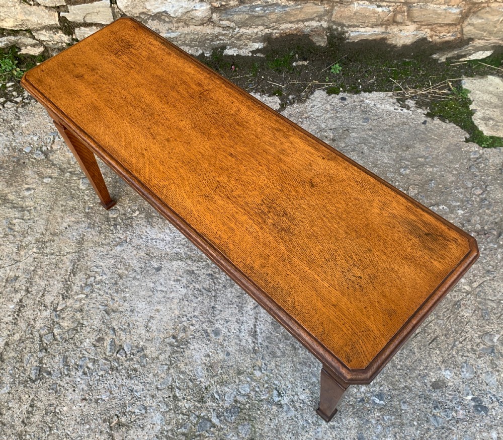 Arts and Crafts Oak Window Bench Seat View VIII