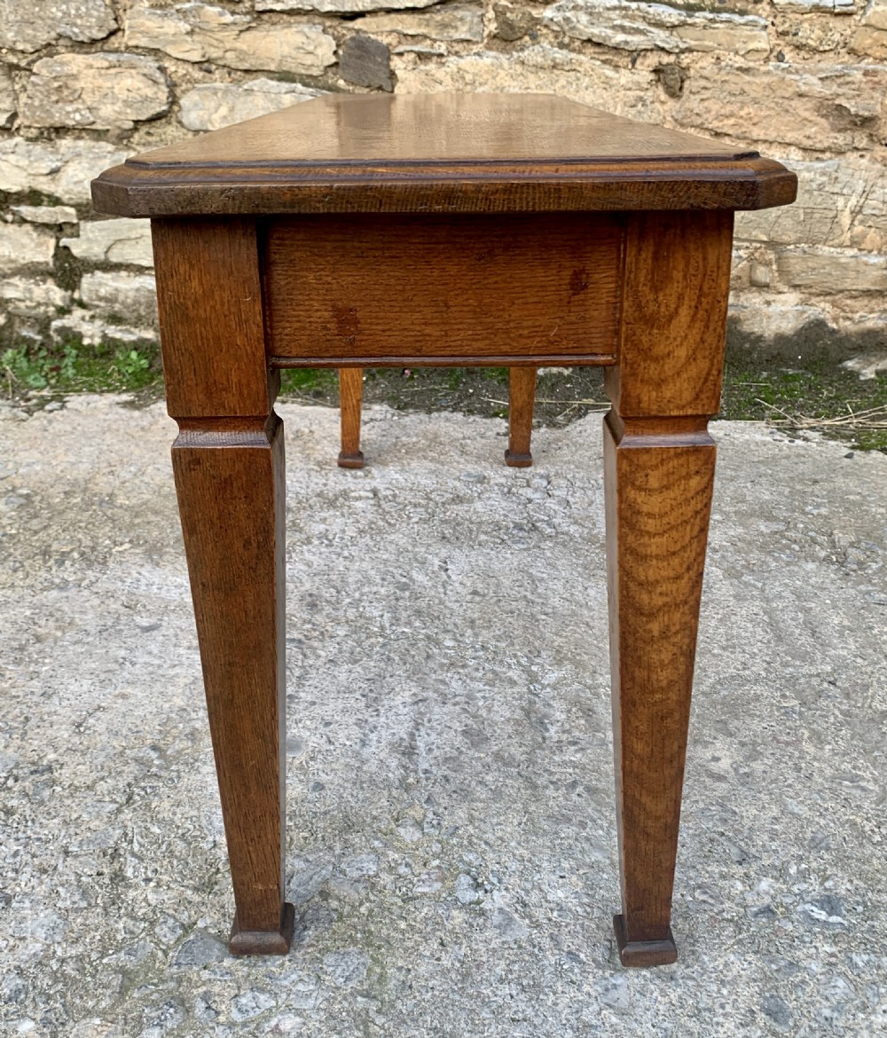 Arts and Crafts Oak Window Bench Seat View X