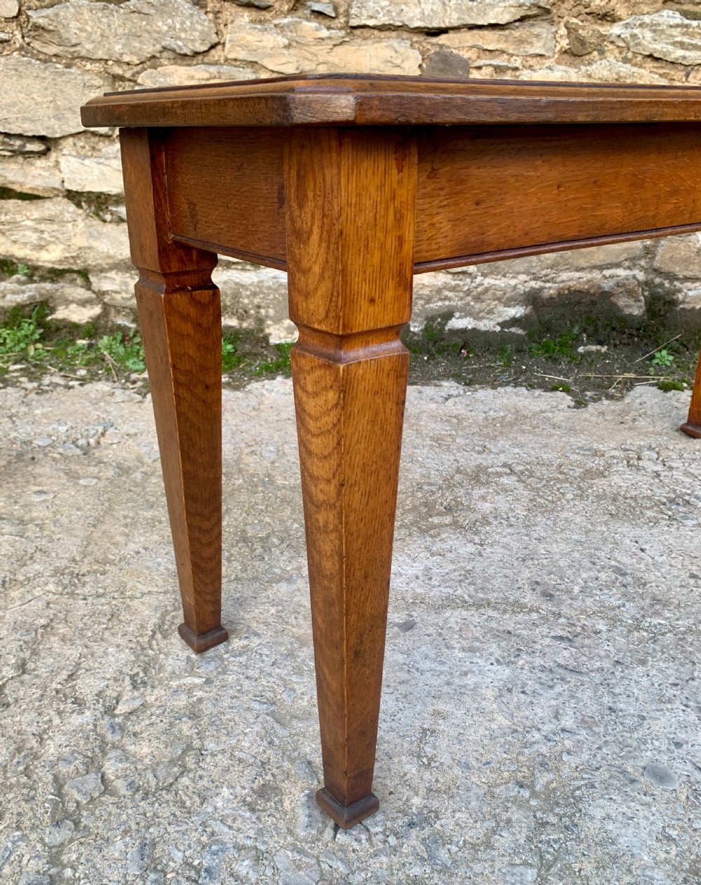 Arts and Crafts Oak Window Bench Seat View XI