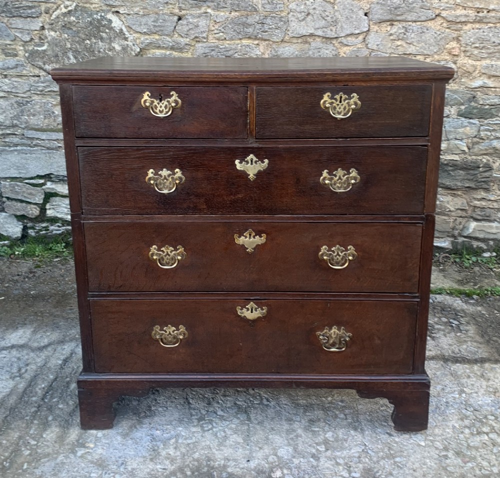 Georgian Oak Two Part Chest of Drawers View IV