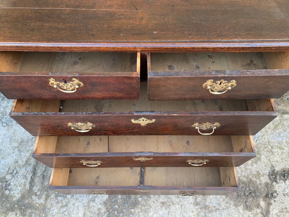 Georgian Oak Two Part Chest of Drawers View XV