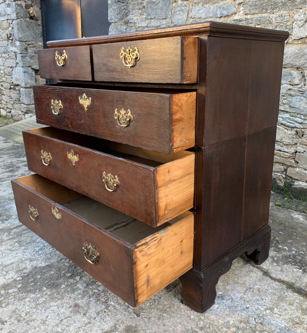 Georgian Oak Two Part Chest of Drawers View XVI