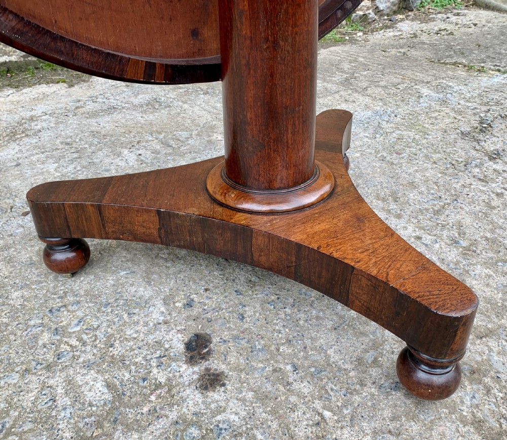 Antique Regency Rosewood Breakfast Table View XII
