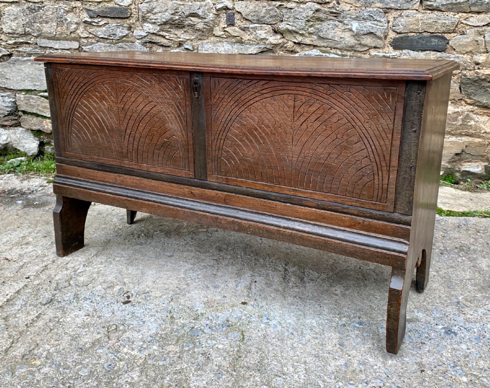 Small 17th Century Oak Coffer View XIII