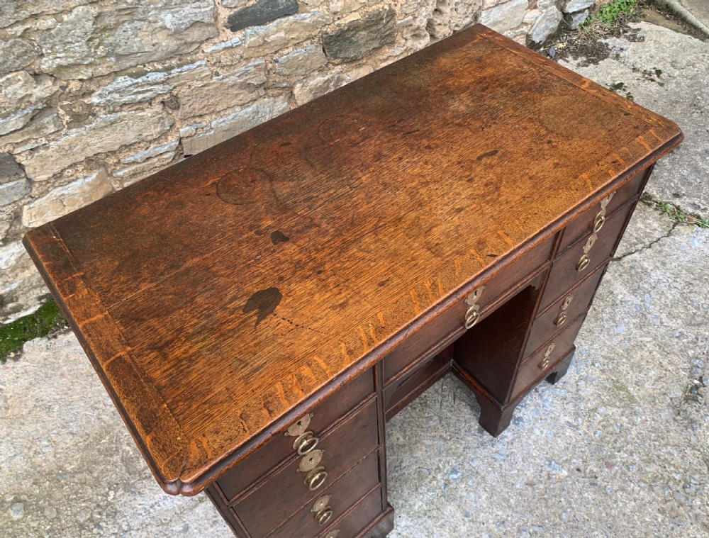 18th Century Georgian Oak Kneehole Desk View V