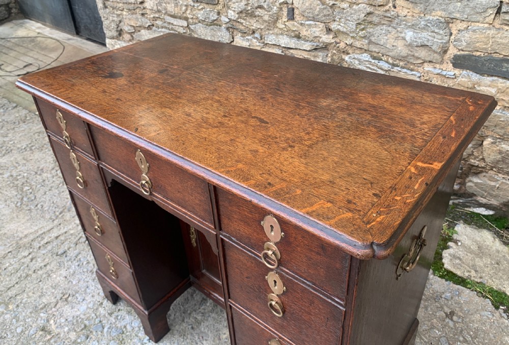 18th Century Georgian Oak Kneehole Desk View XIV