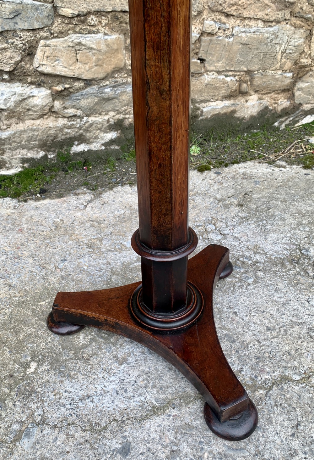 Regency Rosewood Marble Top Pedestal Table View III