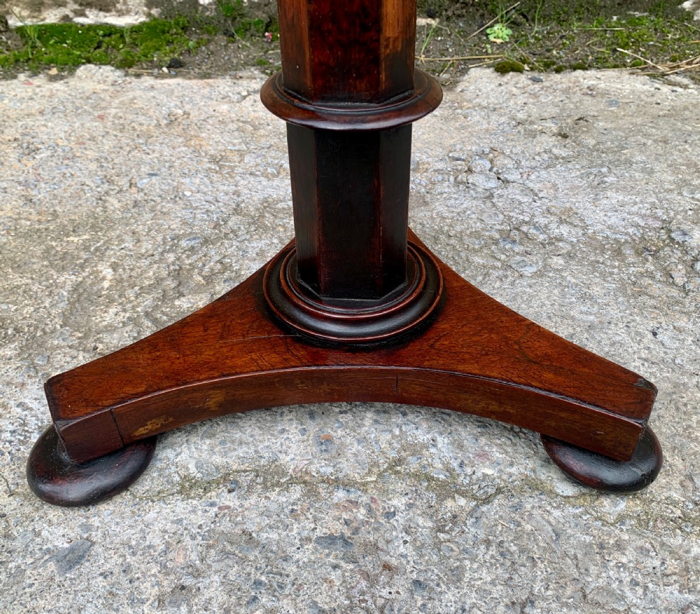 Regency Rosewood Marble Top Pedestal Table View XIII
