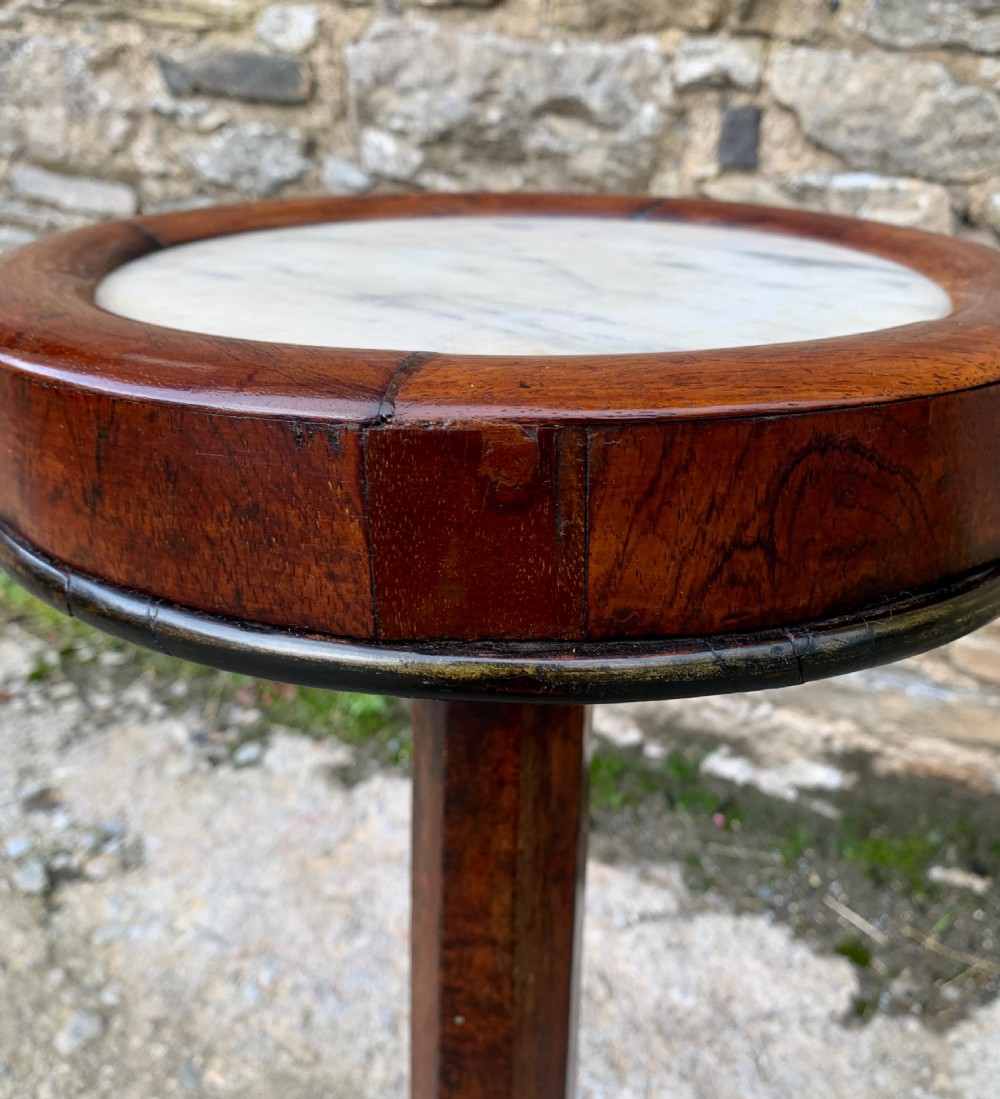 Regency Rosewood Marble Top Pedestal Table View XVI