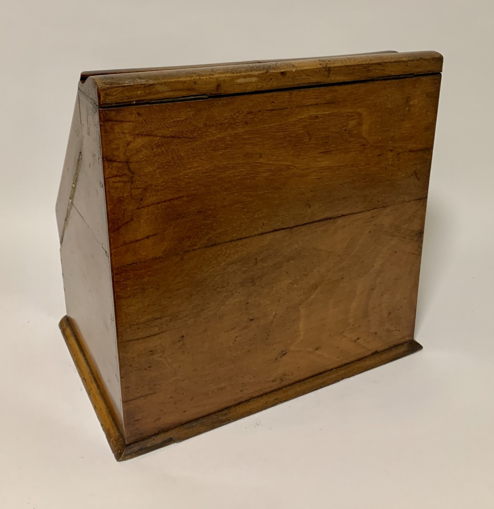 Victorian Burr Walnut Stationery Cabinet with Calendar View III