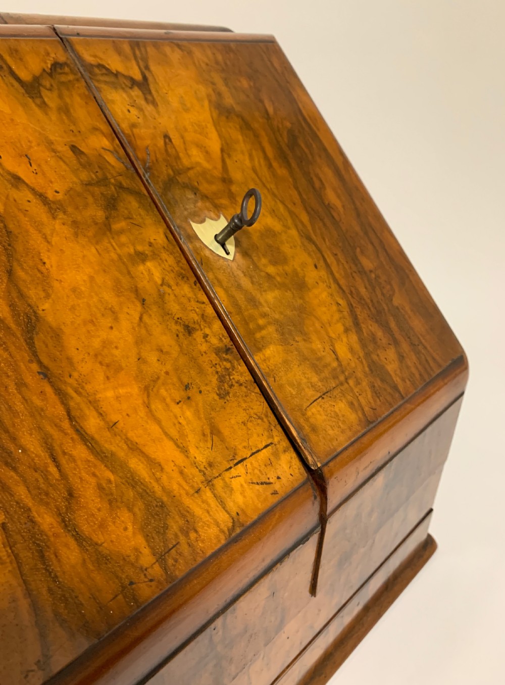 Victorian Burr Walnut Stationery Cabinet with Calendar View IX