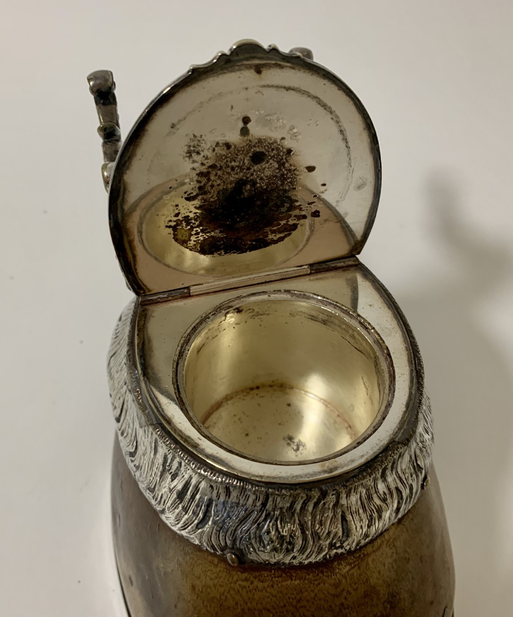 Antique Rowland Ward Horse Hoof Inkwell View XV