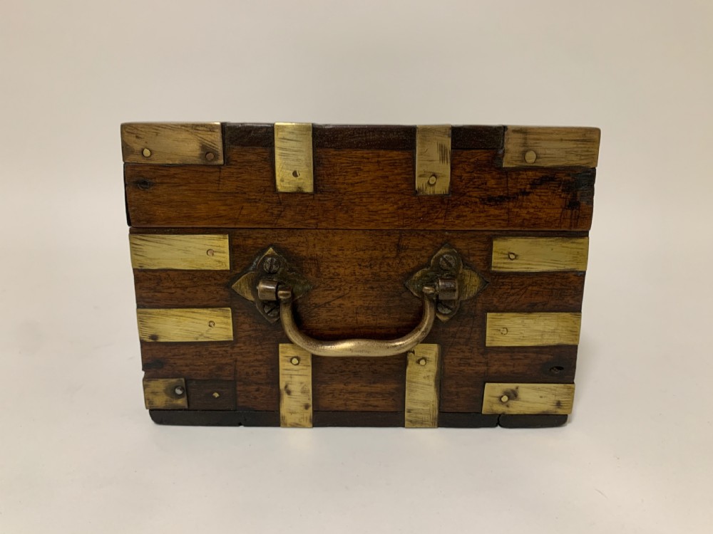 Antique Anglo Indian Brass Bound Military Document Box View VI