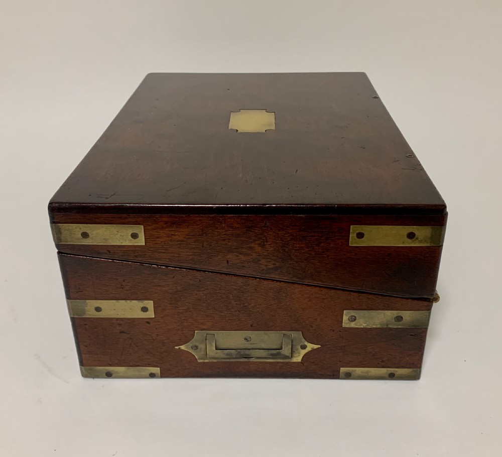 Antique Mahogany Campaign Writing Slope View IV