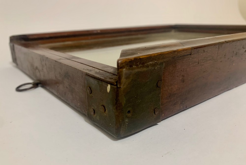 Antique Mahogany Campaign Travelling Mirror View IX