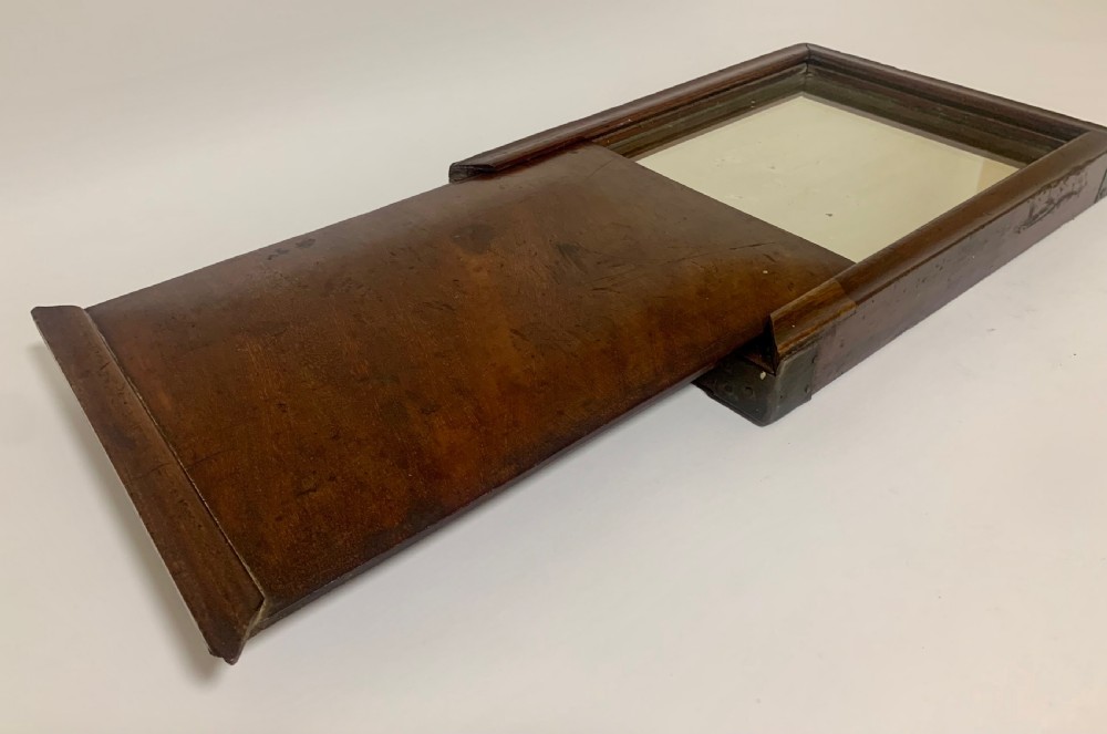 Antique Mahogany Campaign Travelling Mirror View XI