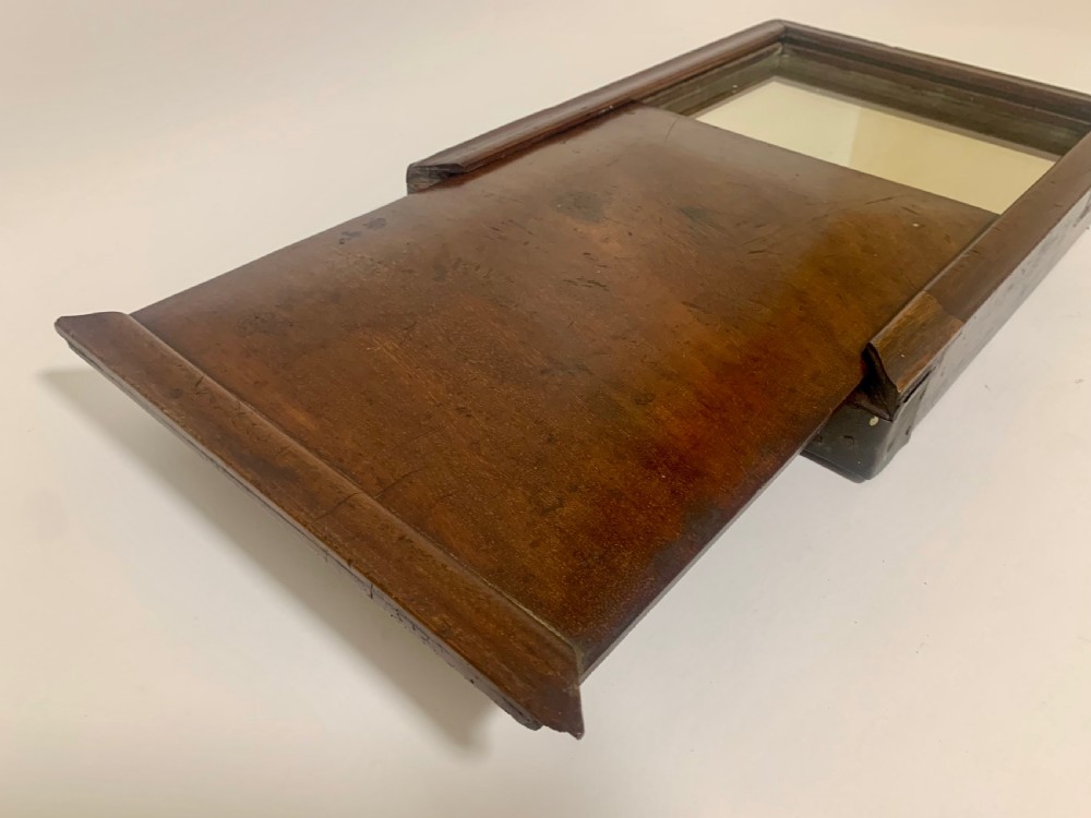 Antique Mahogany Campaign Travelling Mirror View XII