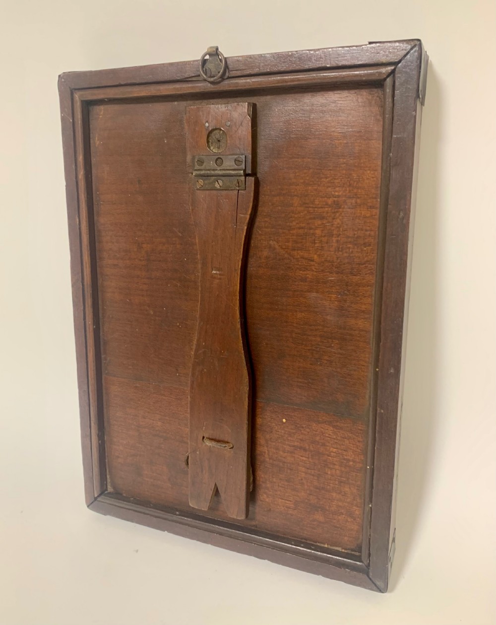 Antique Mahogany Campaign Travelling Mirror View XVI