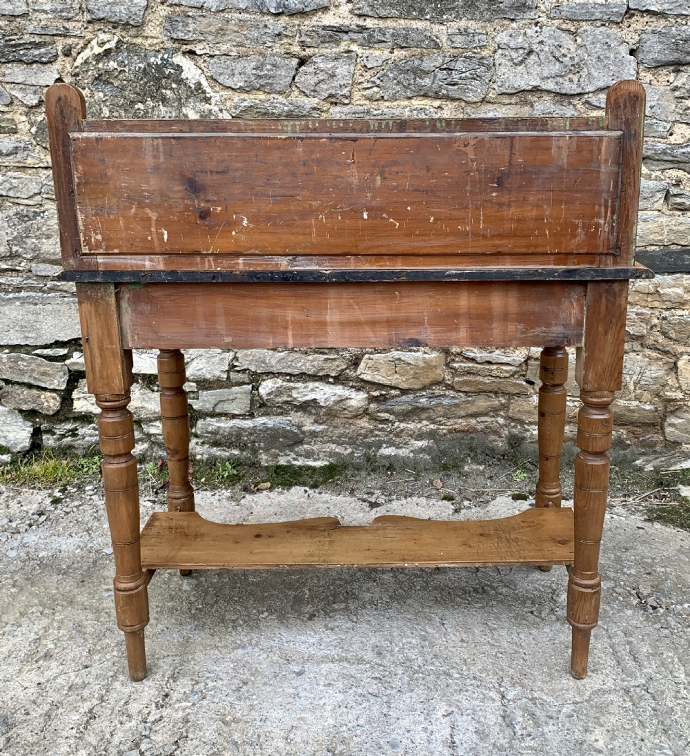 Antique Pine Tiled Washstand View XI