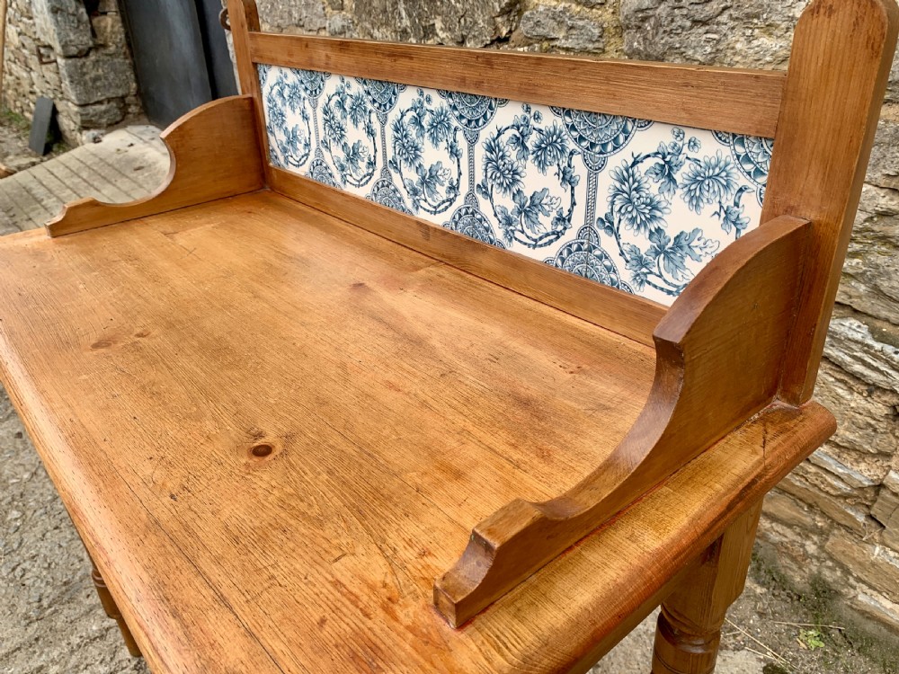 Antique Pine Tiled Washstand View XXI