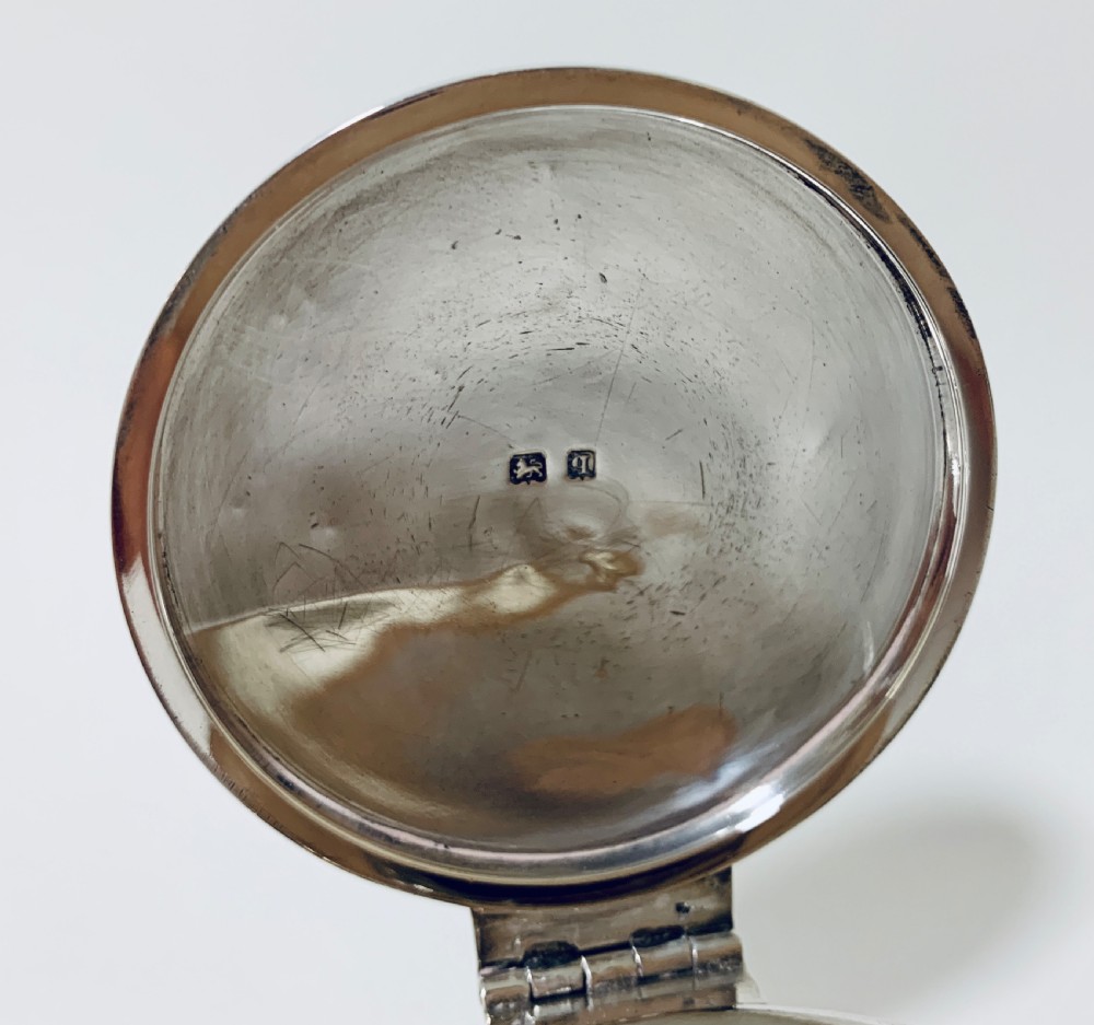 Antique Silver Capstan Inkwell View IX