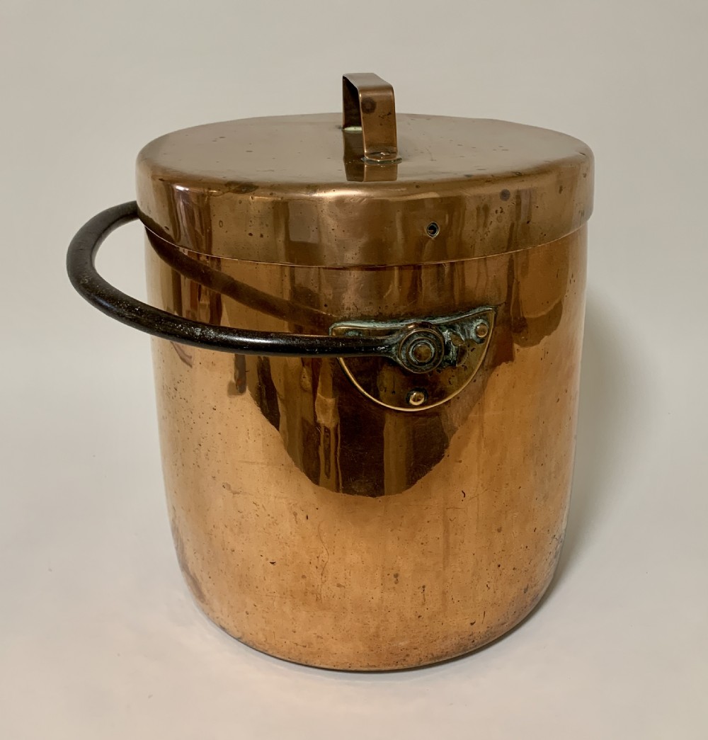 Large Antique Copper Cooking Pot View IV