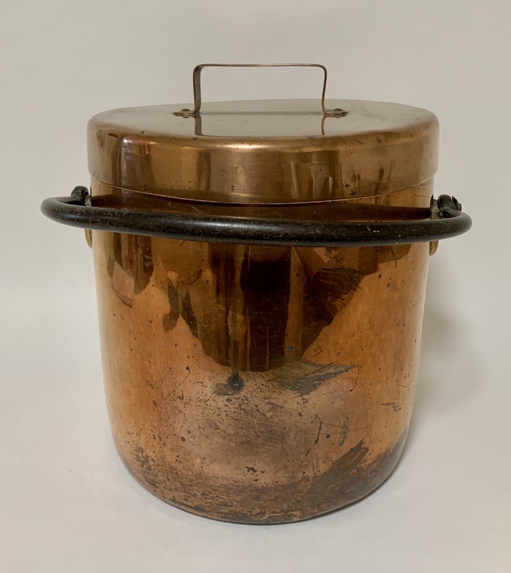 Large Antique Copper Cooking Pot View VII