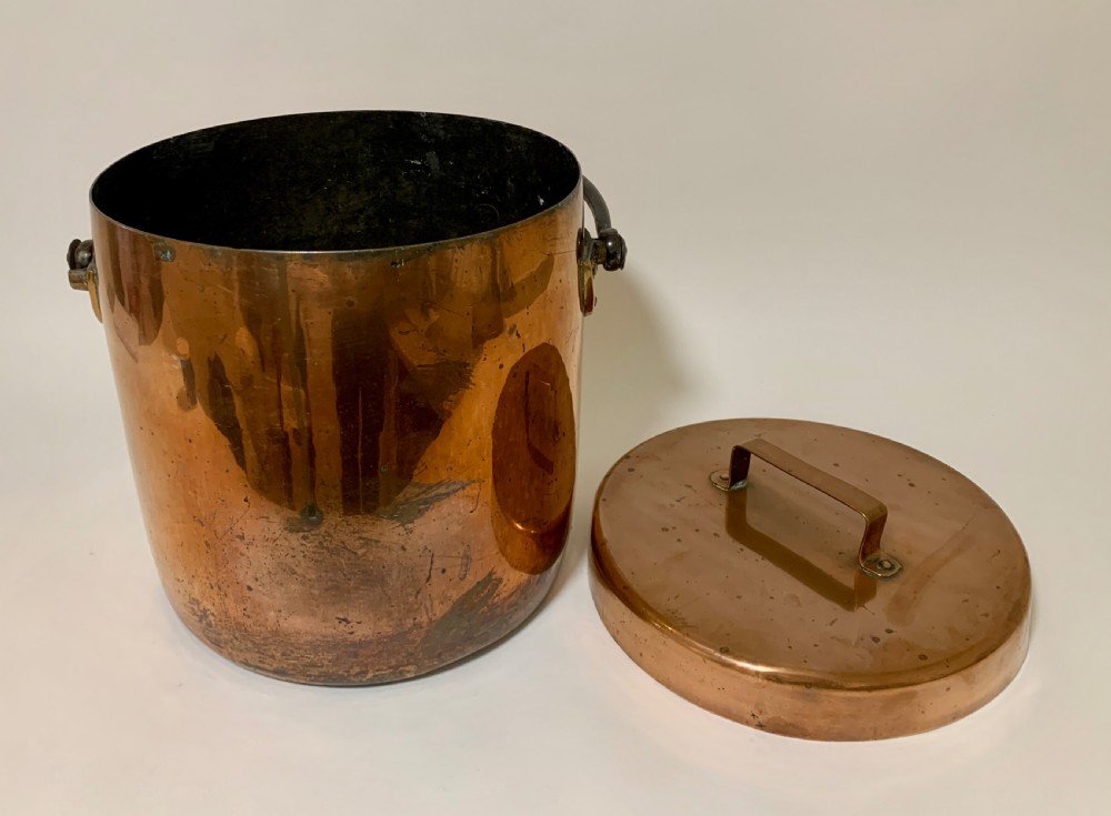 Large Antique Copper Cooking Pot View XI