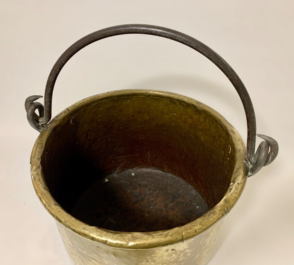 Large Antique Brass Cauldron View III