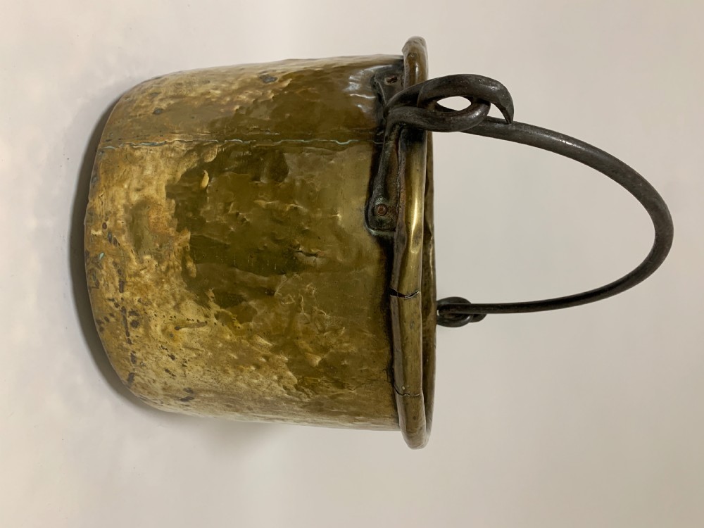 Large Antique Brass Cauldron View VI