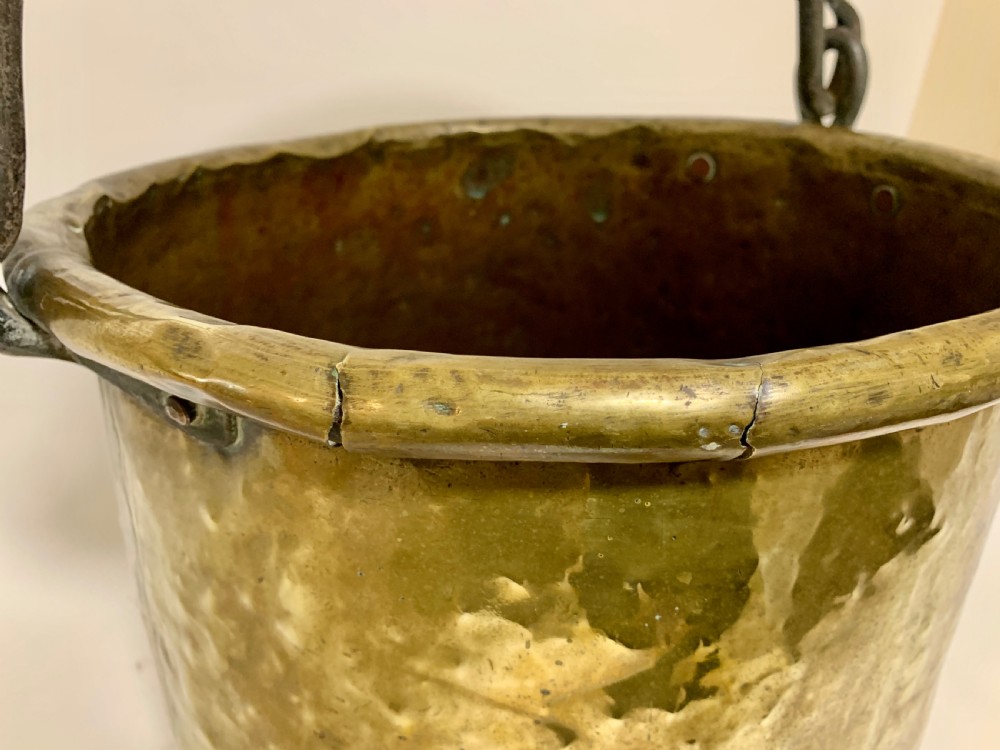 Large Antique Brass Cauldron View IX