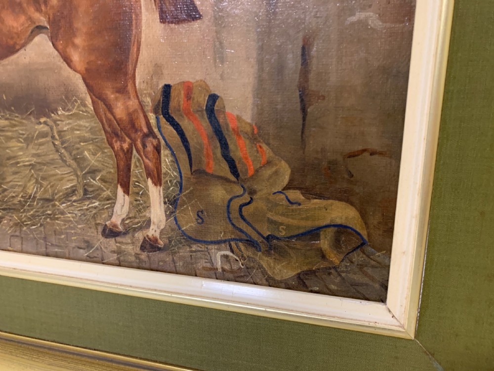 Oil on Canvas Portrait of a Horse  View V