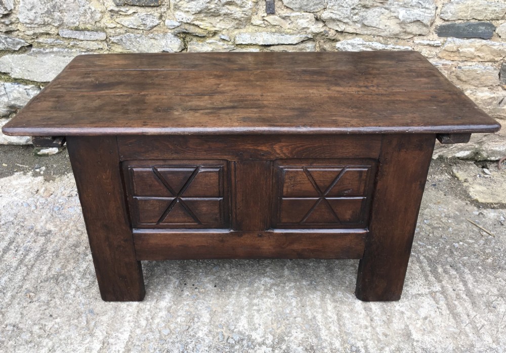 Small Antique Oak Coffer