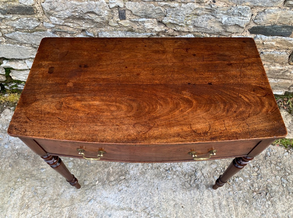 Antique Mahogany Side Table with Lift Up Top View IV