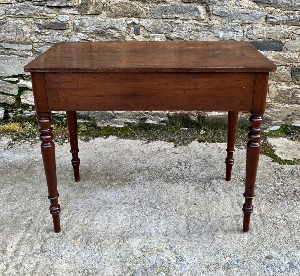 Antique Mahogany Side Table with Lift Up Top View IX