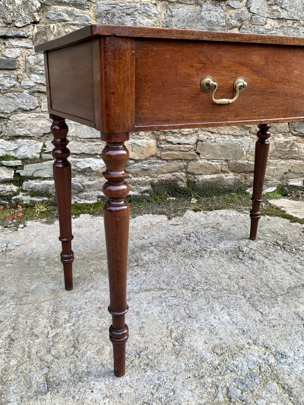 Antique Mahogany Side Table with Lift Up Top View XVI