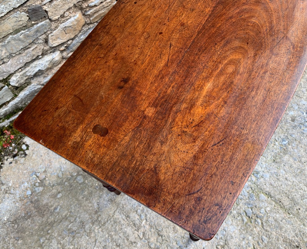 Antique Mahogany Side Table with Lift Up Top View XVIII