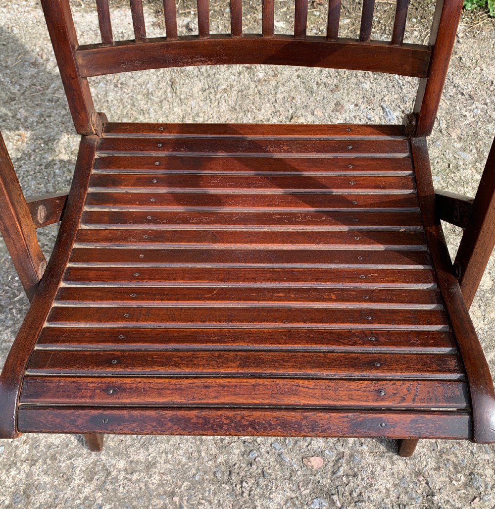 Antique Teak Folding Steamer Chair View VII