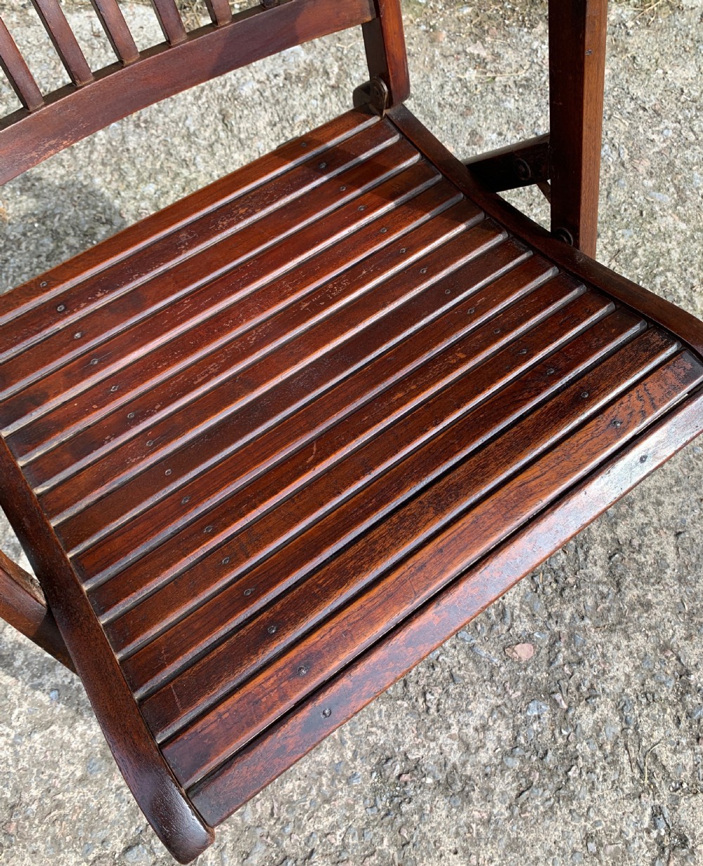 Antique Teak Folding Steamer Chair View XIII