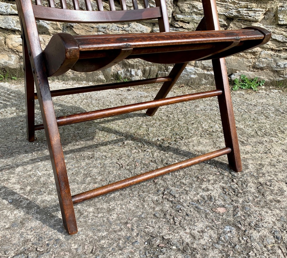Antique Teak Folding Steamer Chair View XVI