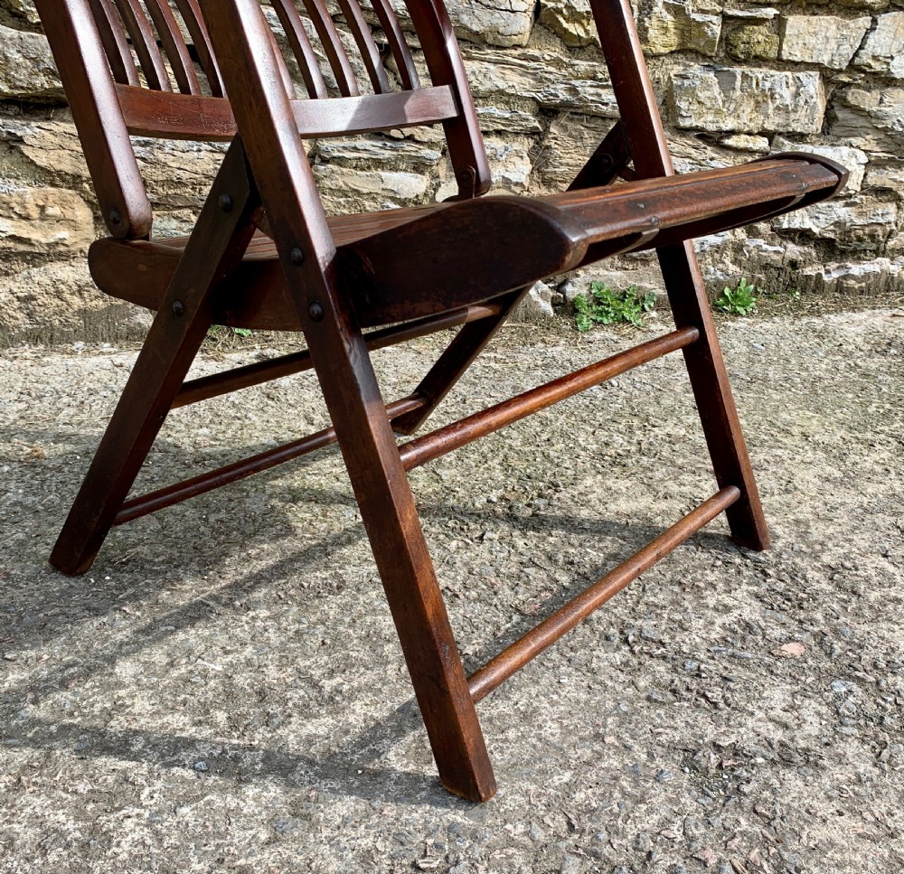 Antique Teak Folding Steamer Chair View XVII